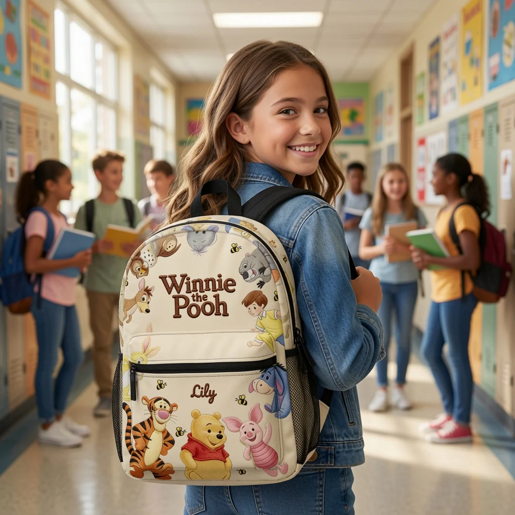 DSNY Honey Bear Friends - Personalized School Backpack - Back To School Gift NL122 - Image 3