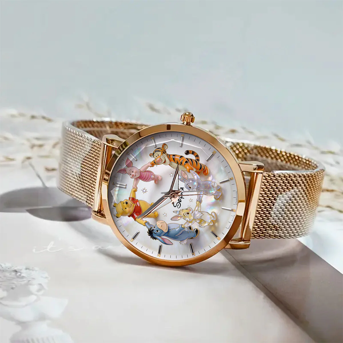 DSNY Honey Bear Friends - Personalized Women Hand Watch - Gift For Her, Movie Fans - Image 3