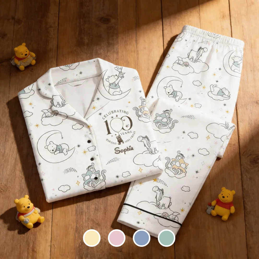 DSNY Honey Bear Good Night My Love - Celebrate 100th Anniversary - Personalized Pajama - Gift For Movie Fans HH01