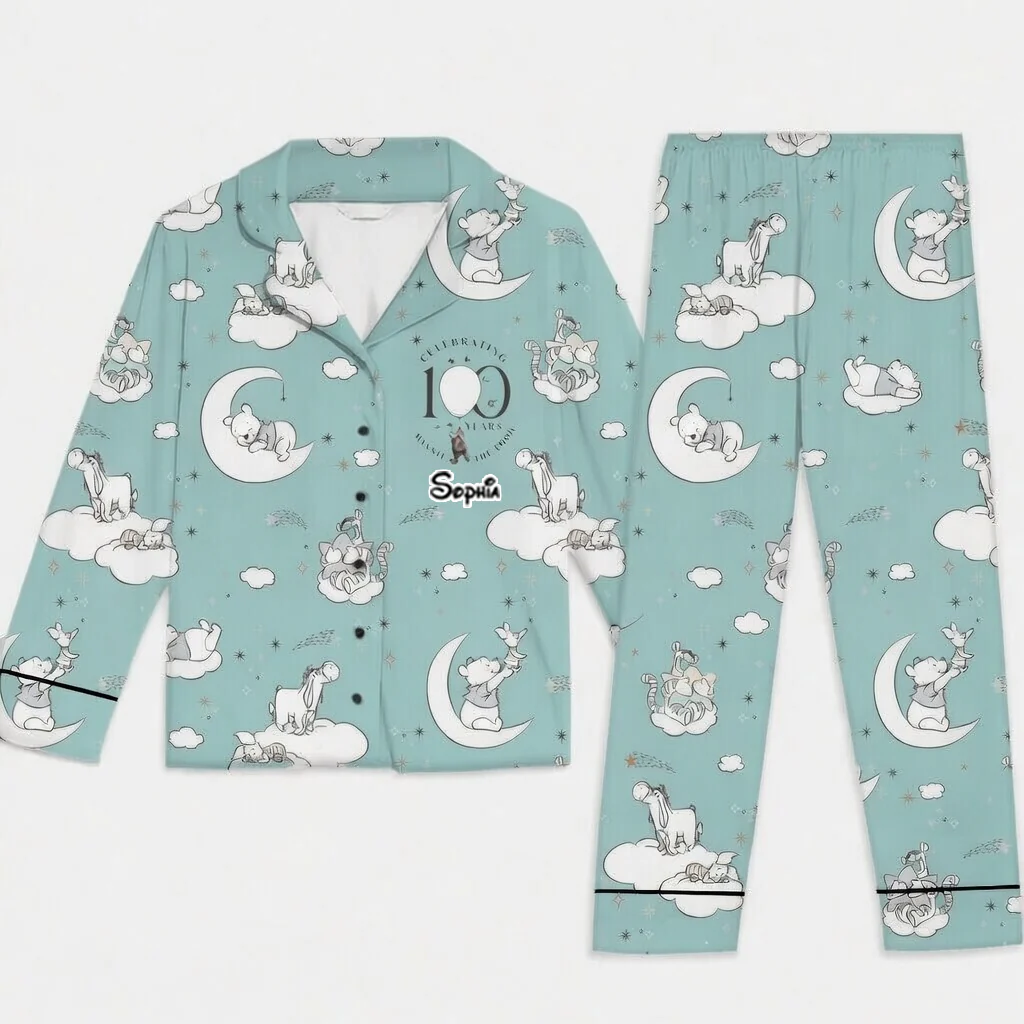 DSNY Honey Bear Good Night My Love - Celebrate 100th Anniversary - Personalized Pajama - Gift For Movie Fans HH01 - Image 6
