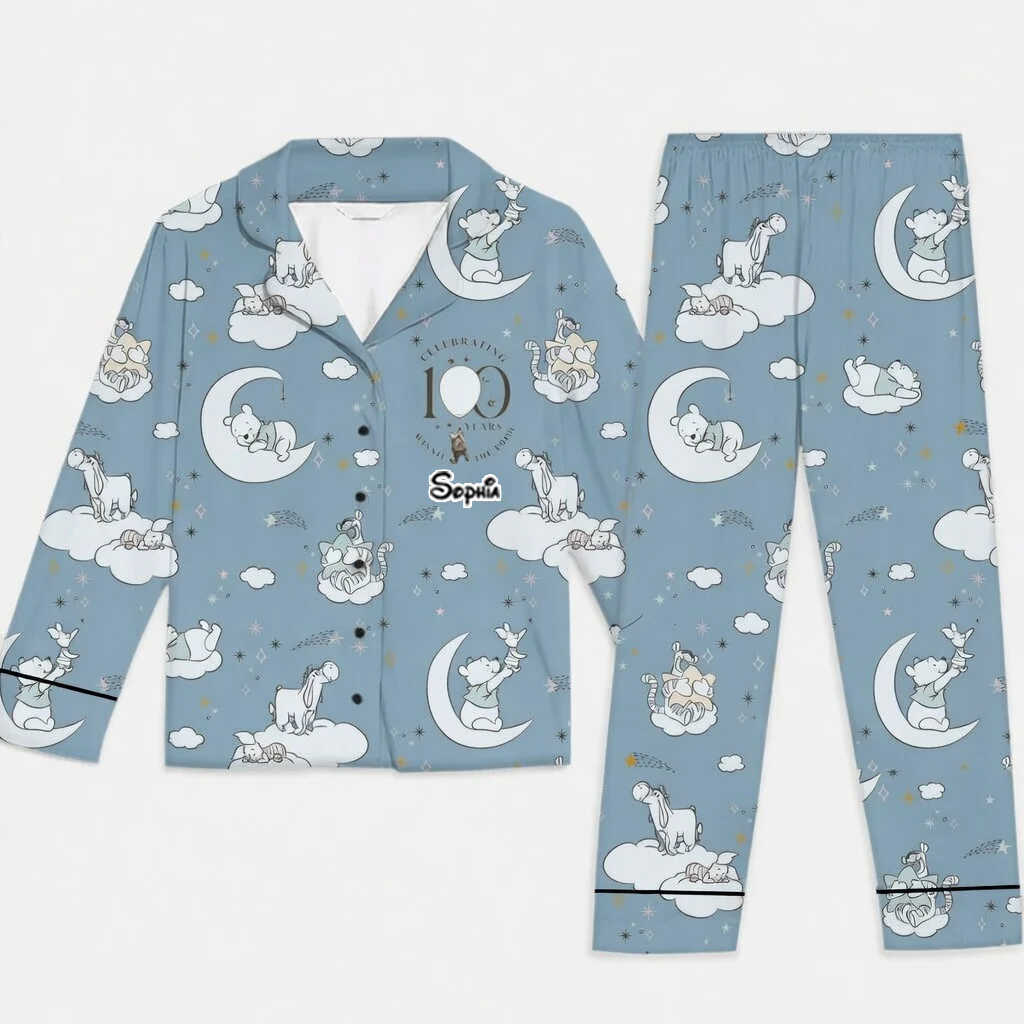 DSNY Honey Bear Good Night My Love - Celebrate 100th Anniversary - Personalized Pajama - Gift For Movie Fans HH01 - Image 7