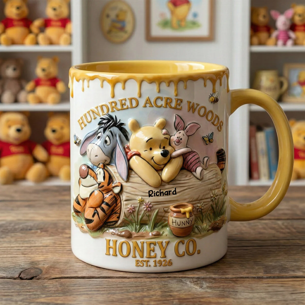 DSNY Honey Bear Happy 100 Years Of Woodland Friends - Personalized Accent Mug - Anniversary Gift For Movie Fans NL122 - Image 4