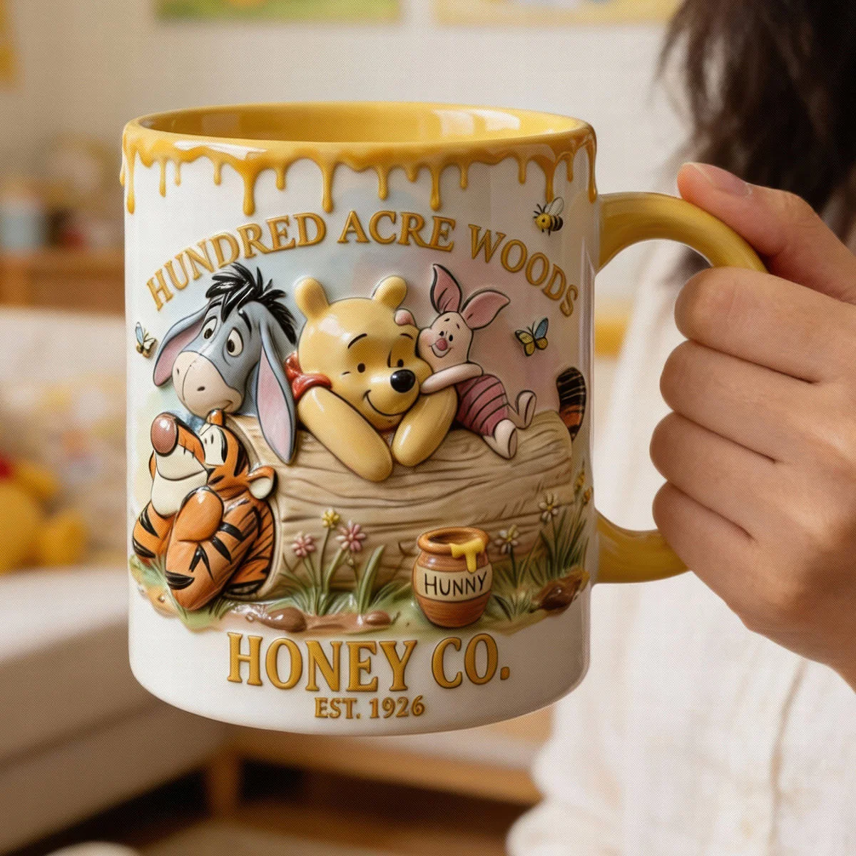 DSNY Honey Bear Happy 100 Years Of Woodland Friends - Personalized Accent Mug - Anniversary Gift For Movie Fans NL122 - Image 8