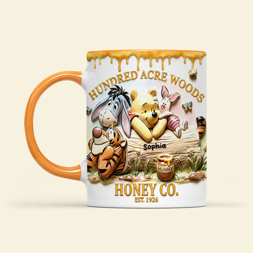 DSNY Honey Bear Happy 100 Years Of Woodland Friends - Personalized Accent Mug - Anniversary Gift For Movie Fans NL122 - Image 9