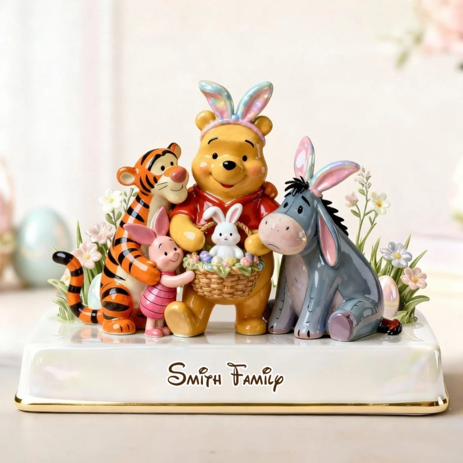 DSNY Honey Bear Happy Easter - Personalized Acrylic Plaque - Gift For Family HH01 - Image 2
