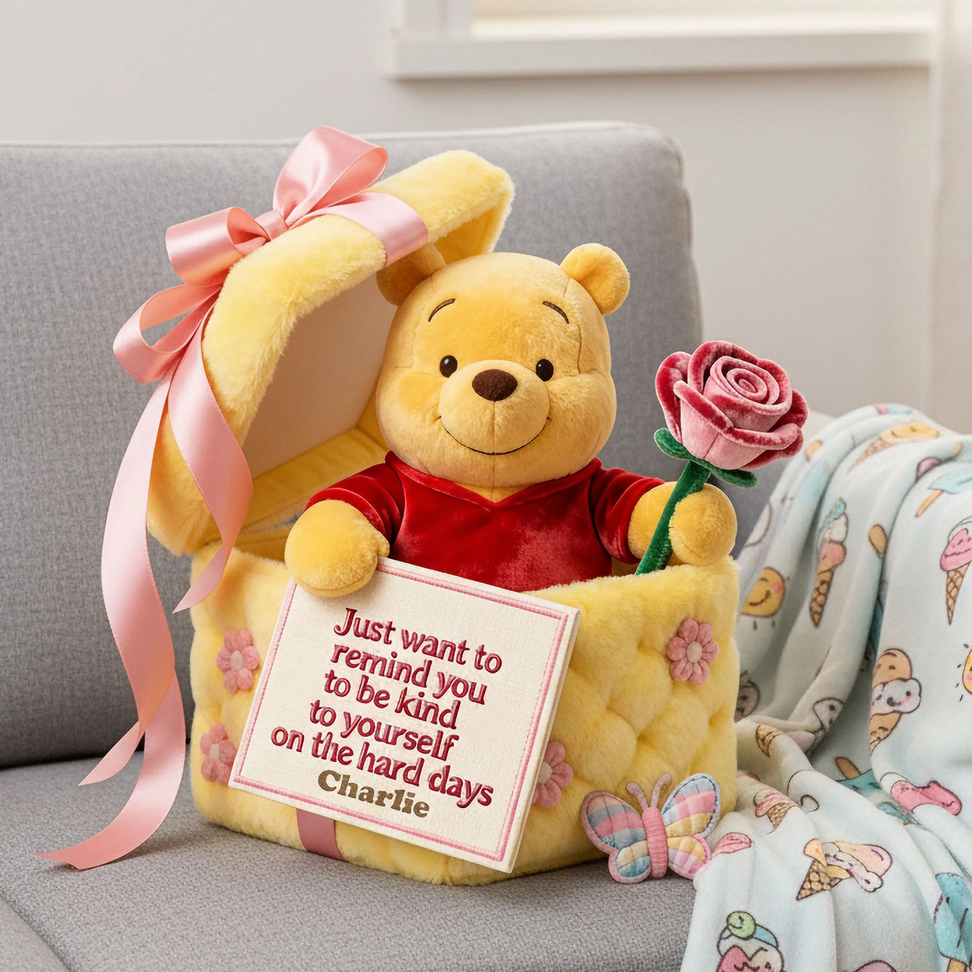 DSNY Honey Bear Just Want To Remind You To Be Kind - Personalized Custom Shaped Pillow - Gift For Movie Fans NL122