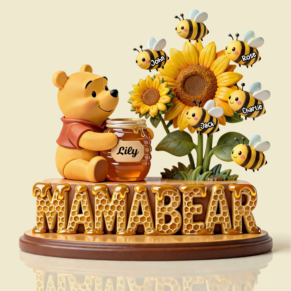 DSNY Honey Bear Love Mama - Personalized Custom Shaped Acrylic Plaque - Gift For Mom, Grandma NL122 - Image 3