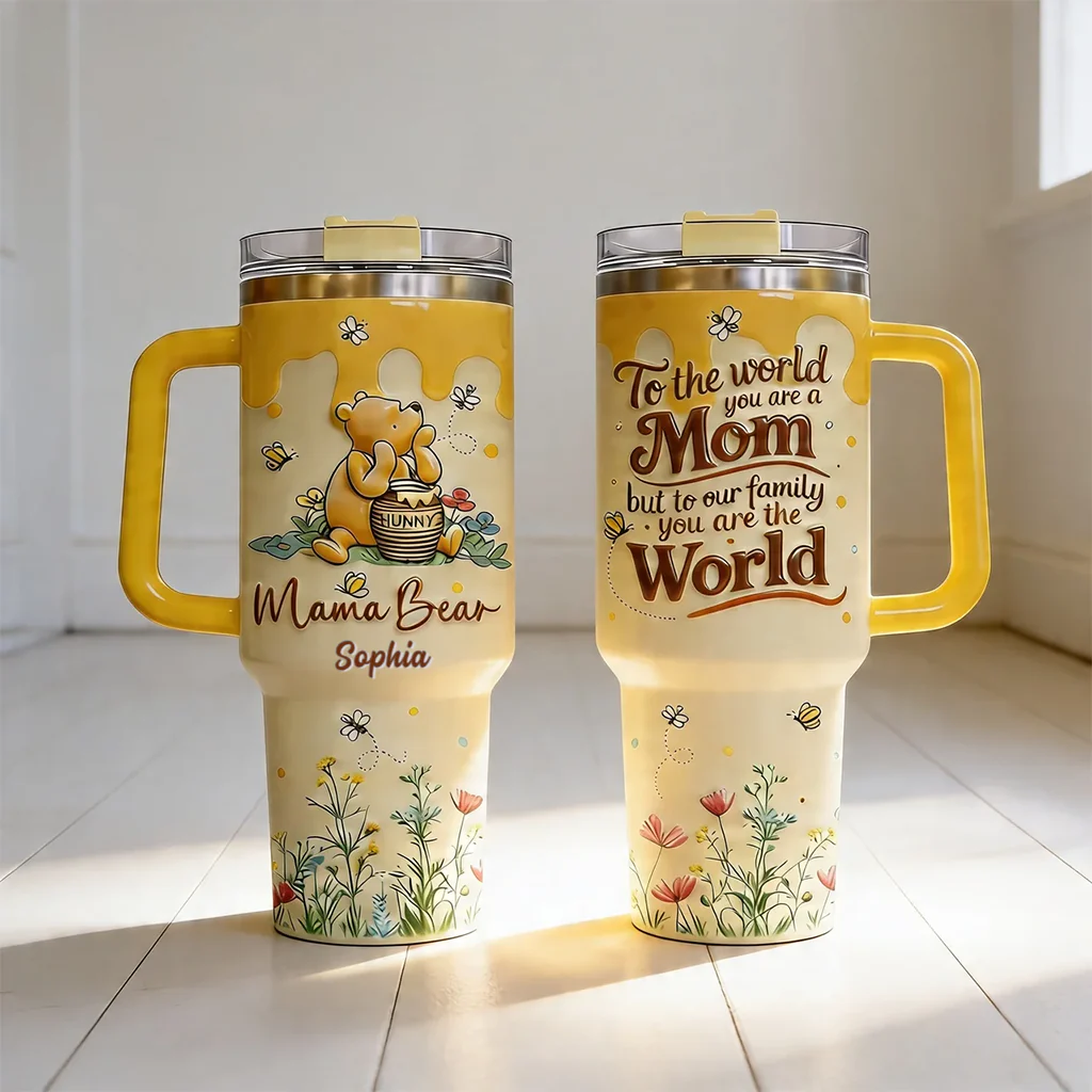 DSNY Honey Bear Mom You Are The World - Personalized Tumbler - Gift For Mother's Day, Movie Fans HH01 - Image 2