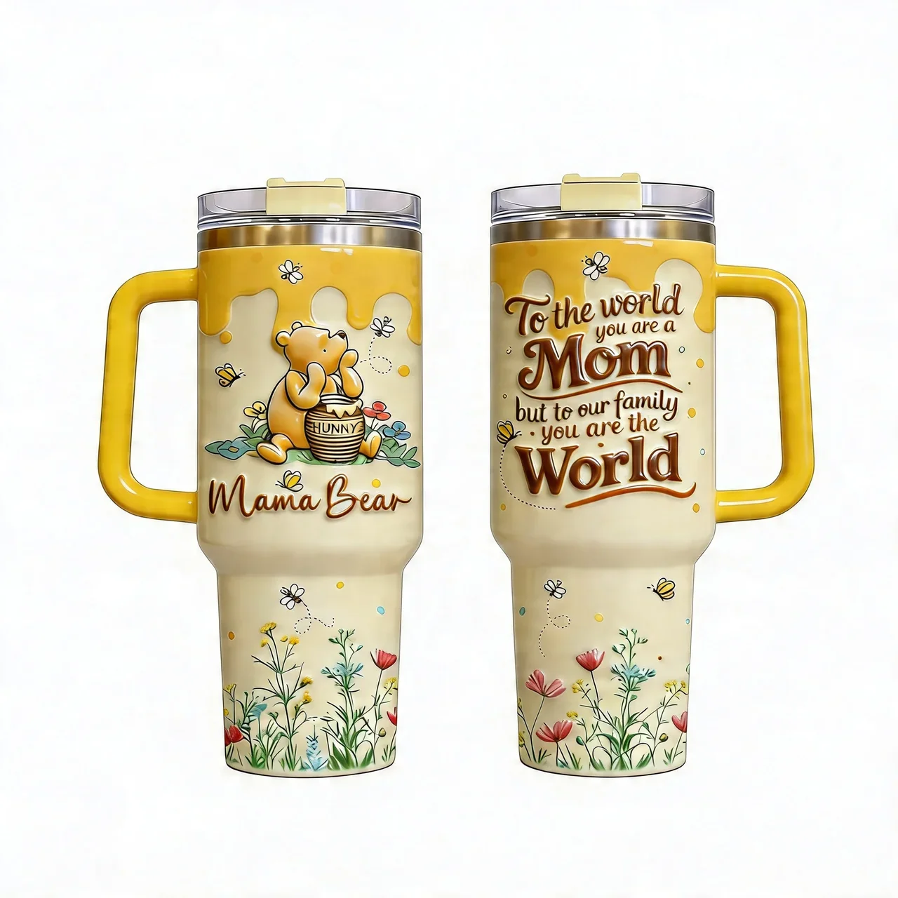 DSNY Honey Bear Mom You Are The World - Personalized Tumbler - Gift For Mother's Day, Movie Fans HH01 - Image 4