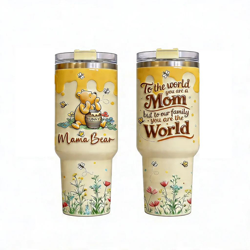 DSNY Honey Bear Mom You Are The World - Personalized Tumbler - Gift For Mother's Day, Movie Fans HH01 - Image 5