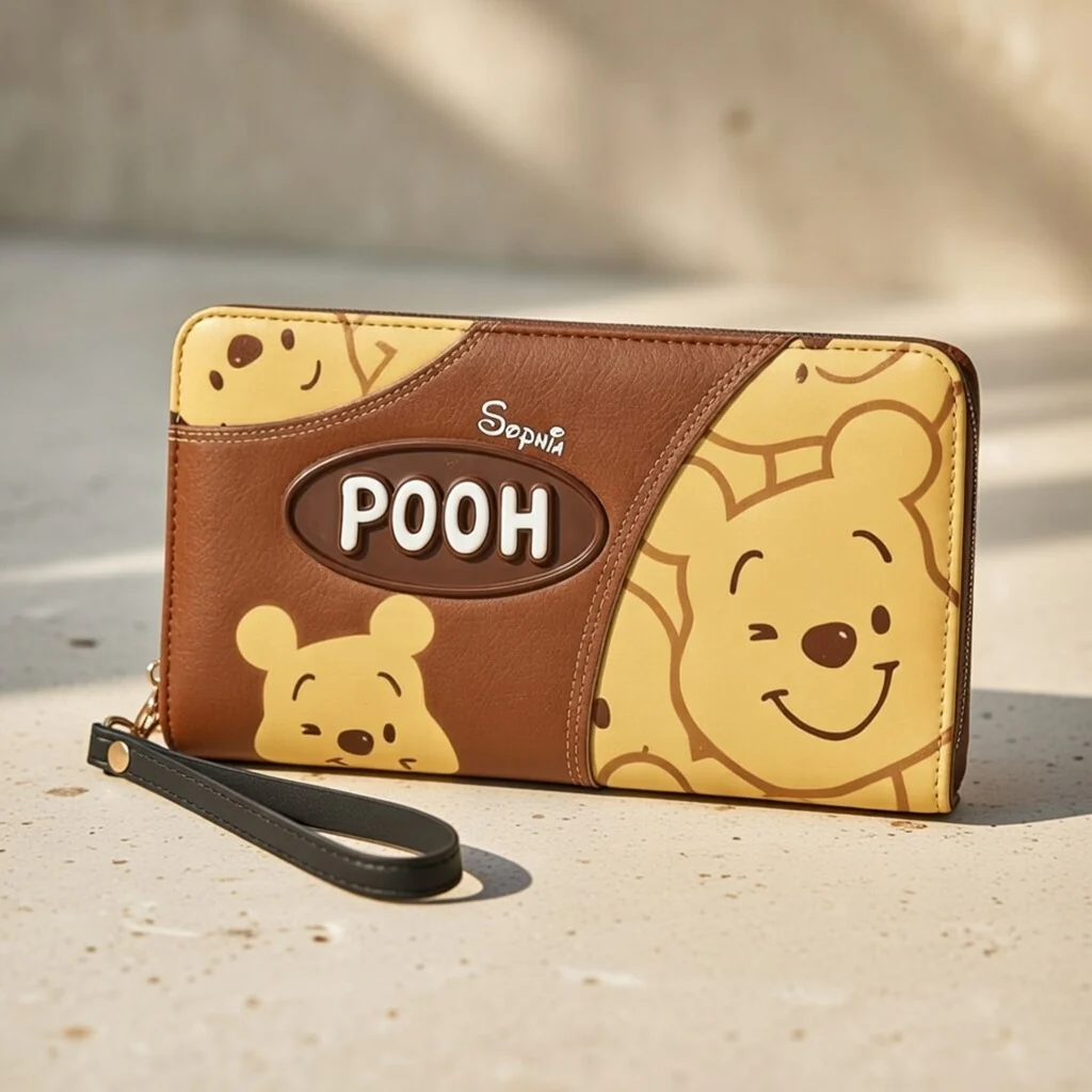 DSNY Honey Bear - Personalized Leather Long Wallet - Gift For Fan Movies HH01