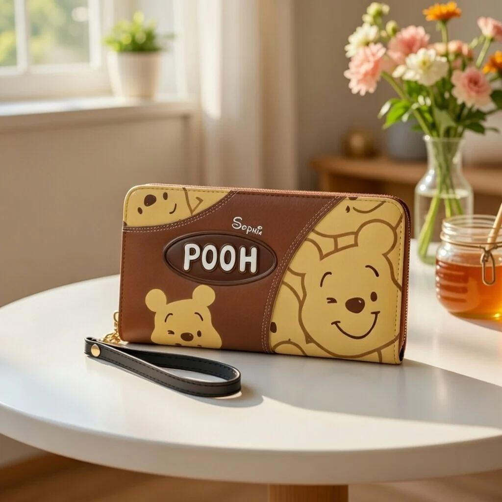 DSNY Honey Bear - Personalized Leather Long Wallet - Gift For Fan Movies HH01 - Image 3