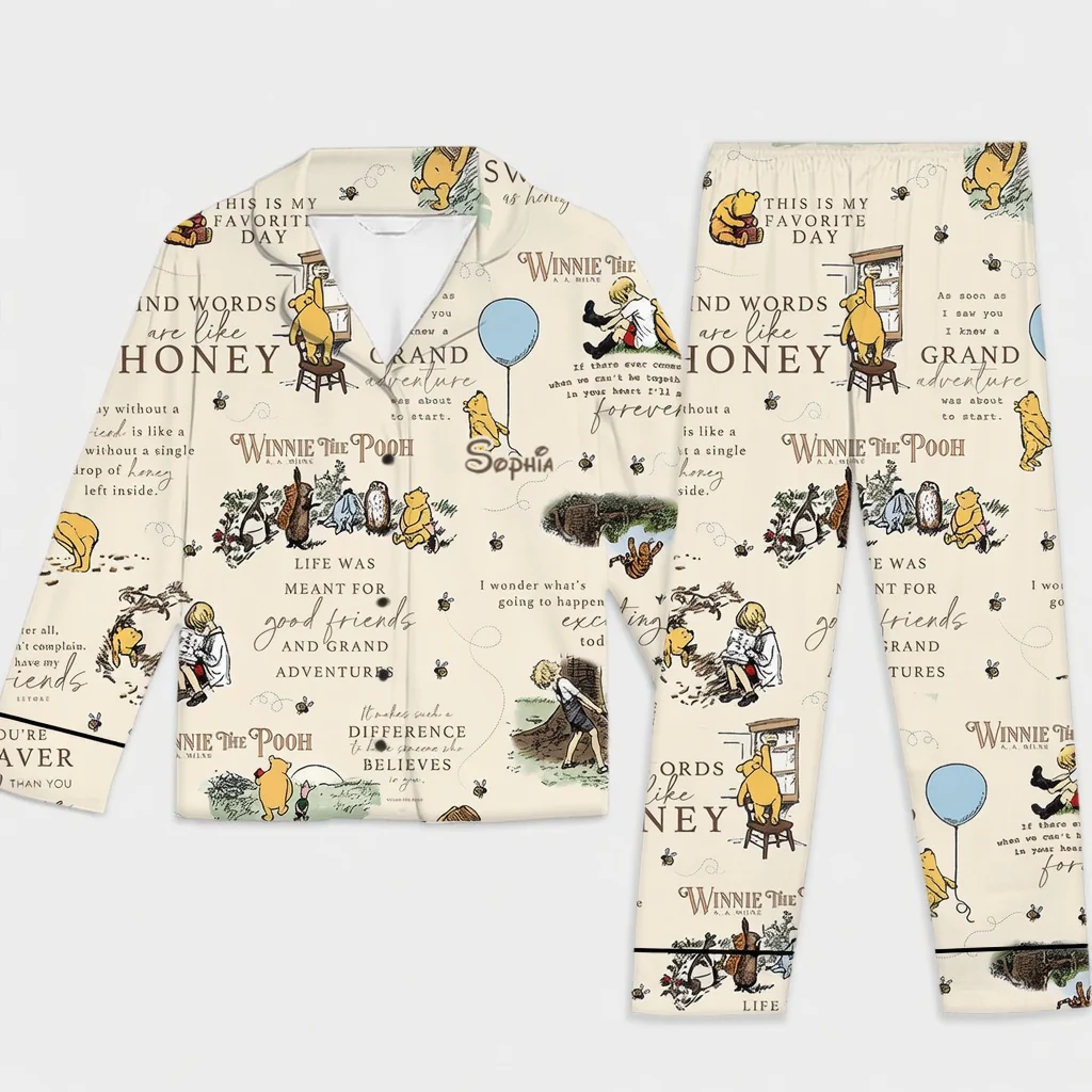 DSNY Honey Bear This Is My Favorite Day - Celebrate 100th Anniversary - Personalized Pajama - Gift For Movie Fans HH01 - Image 3