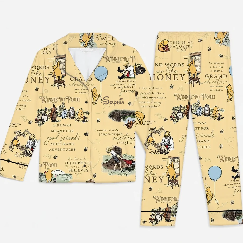 DSNY Honey Bear This Is My Favorite Day - Celebrate 100th Anniversary - Personalized Pajama - Gift For Movie Fans HH01 - Image 4