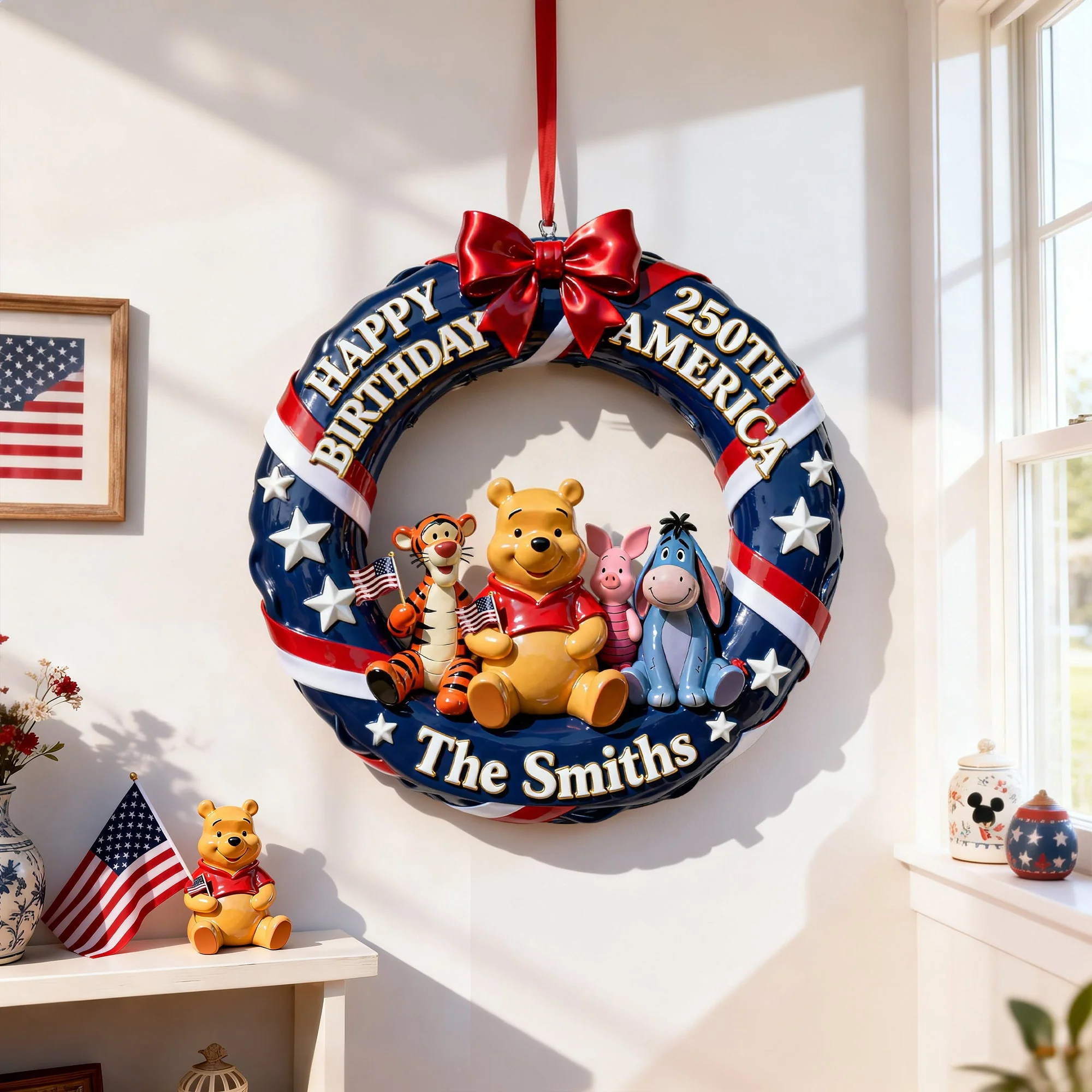 DSNY Honey Bear USA 250th Anniversary - Personalized Custom Shaped Wood Sign - Gift For Movie Fans, Family NL122 - Image 3