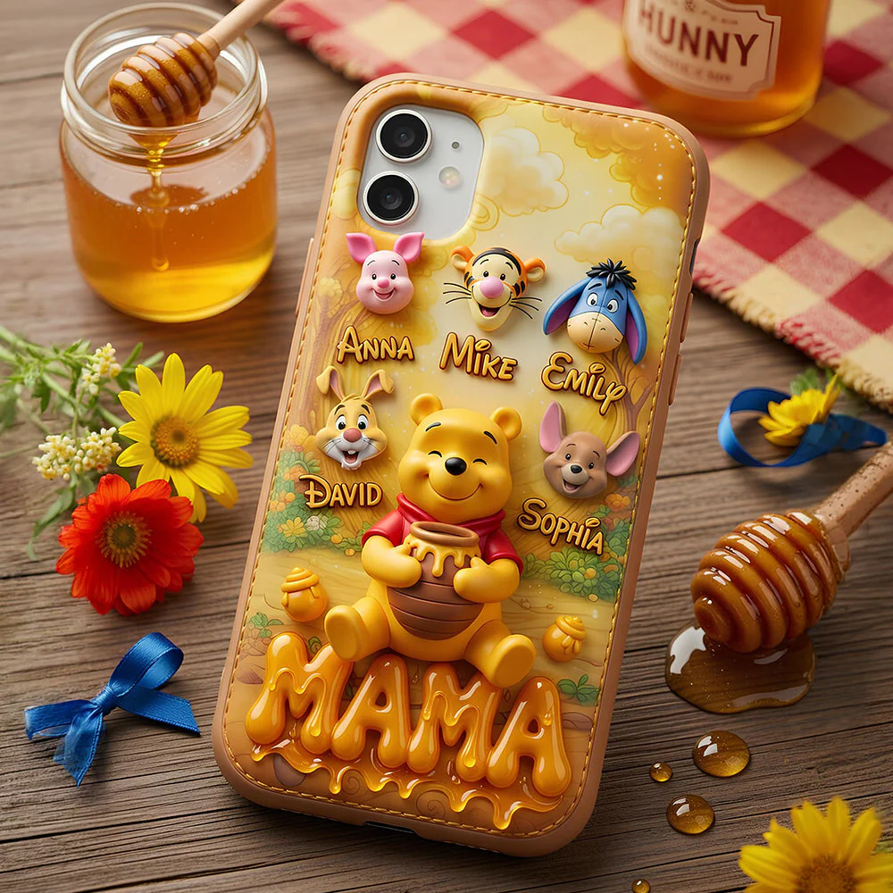 DSNY Honey Bear We Love You Mom - Personalized Phone Case - Gift For Mother's Day, Movie Fans - Image 3