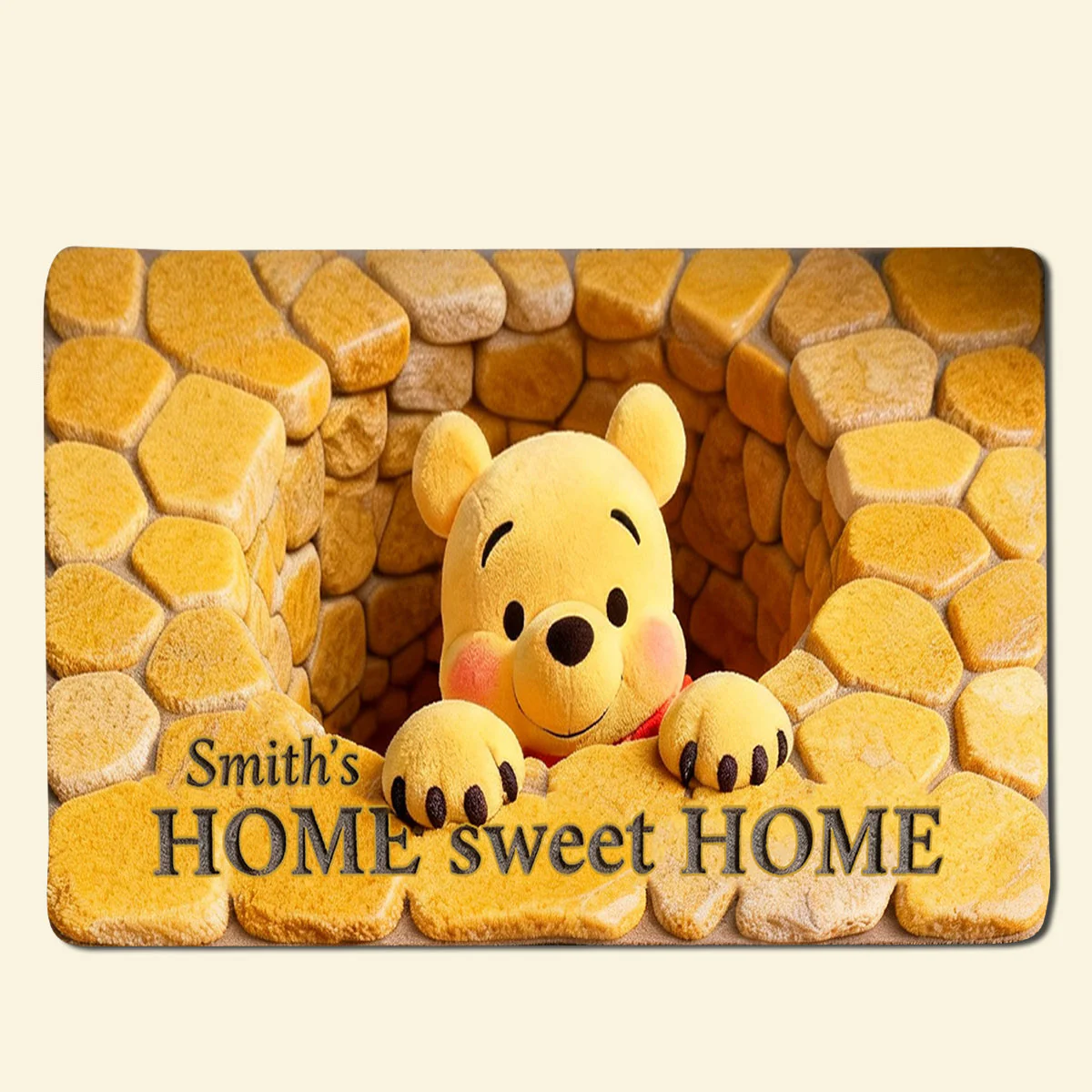 DSNY Honey Bear Welcome To Our Sweet Home - Personalized Doormat - Gift For Family, Movie Fans NL122 - Image 3