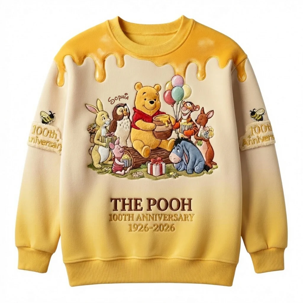 DSNY Honey Bear With Friends 100th Anniversary - Personalized All Over Shirt - Gift For Fan Movies HH01 - Image 5