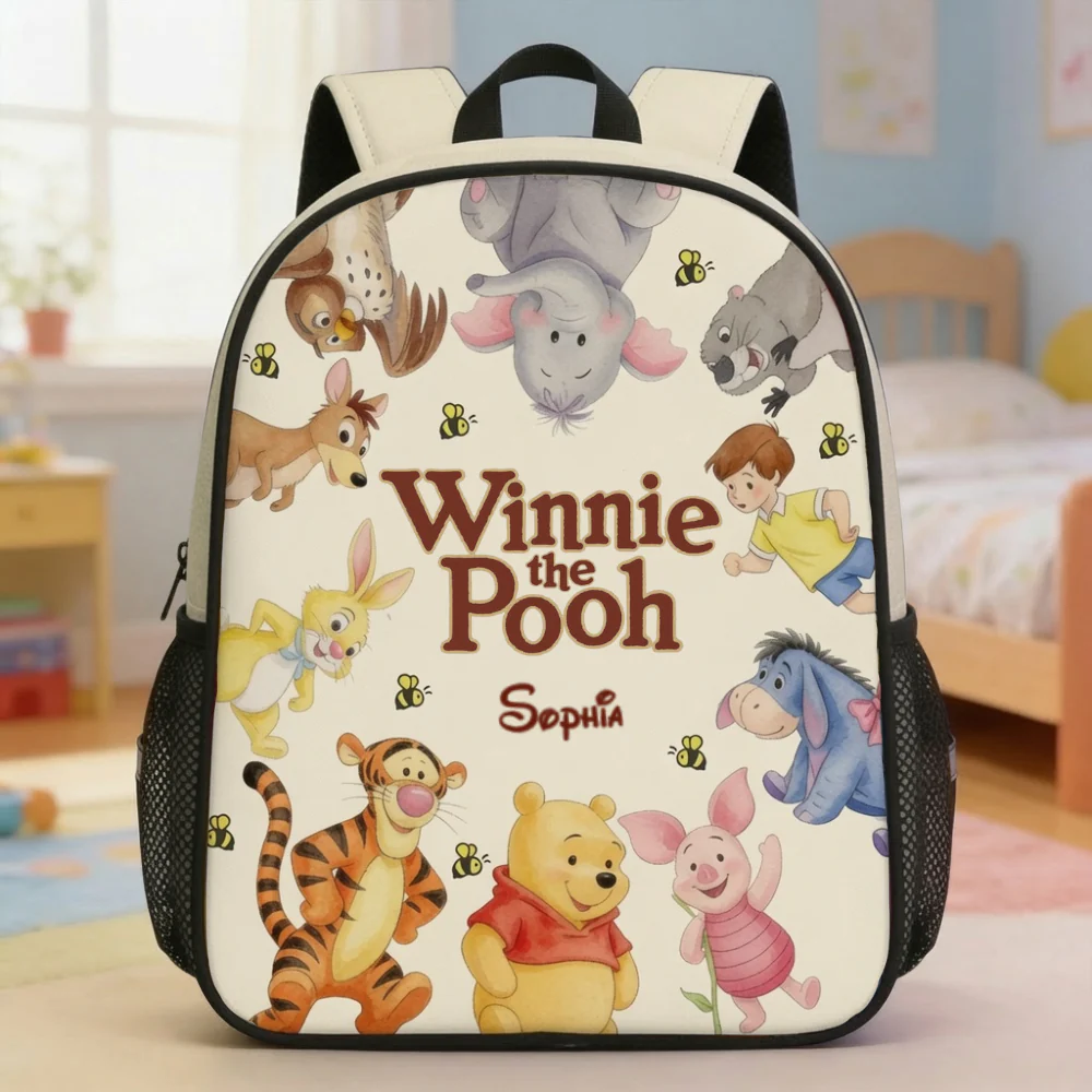 DSNY Honey Bear With Friends - Personalized Backpack, Lunch Bag, Pencil Case & Water Bottle - Back to School Gift HH01