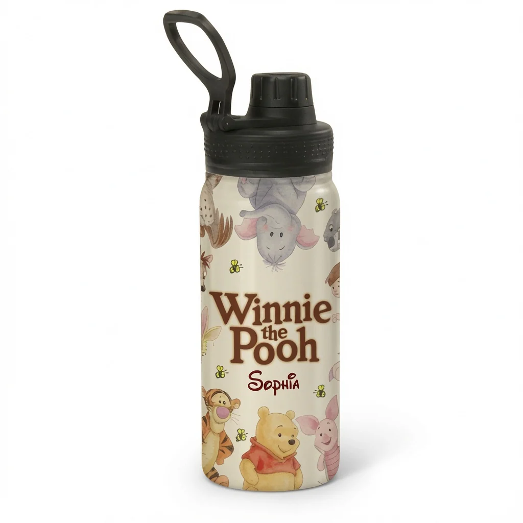 DSNY Honey Bear With Friends - Personalized Backpack, Lunch Bag, Pencil Case & Water Bottle - Back to School Gift HH01 - Image 5