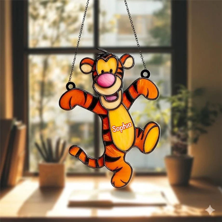 DSNY Honey Bear With Friends - Personalized Suncatcher - Gift For Fan Movies HH01 - Image 3