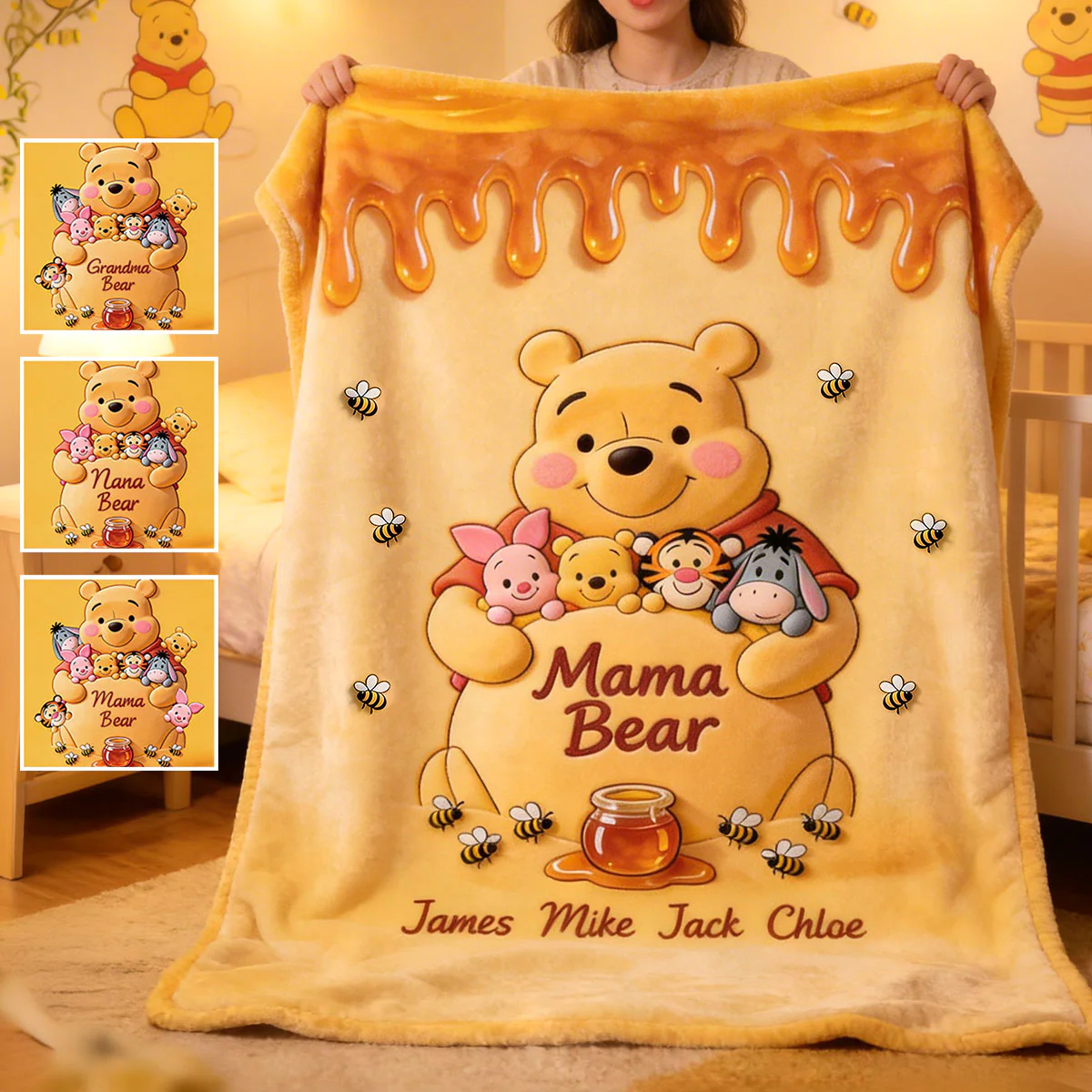 DSNY Honey Mama Bear - Personalized Blanket - Gift For Mom, Movie Fans NL122