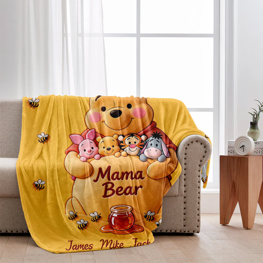 DSNY Honey Mama Bear - Personalized Blanket - Gift For Mom, Movie Fans NL122 - Image 2