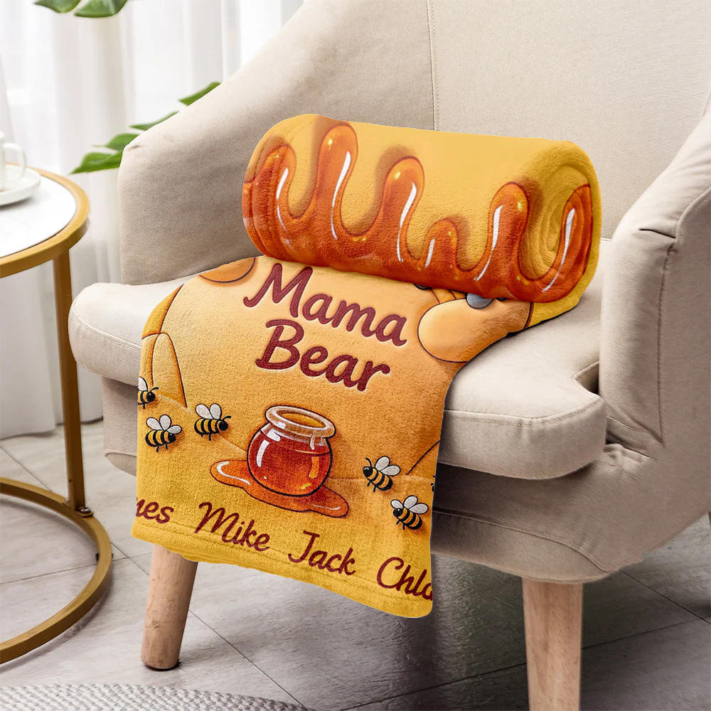 DSNY Honey Mama Bear - Personalized Blanket - Gift For Mom, Movie Fans NL122 - Image 3