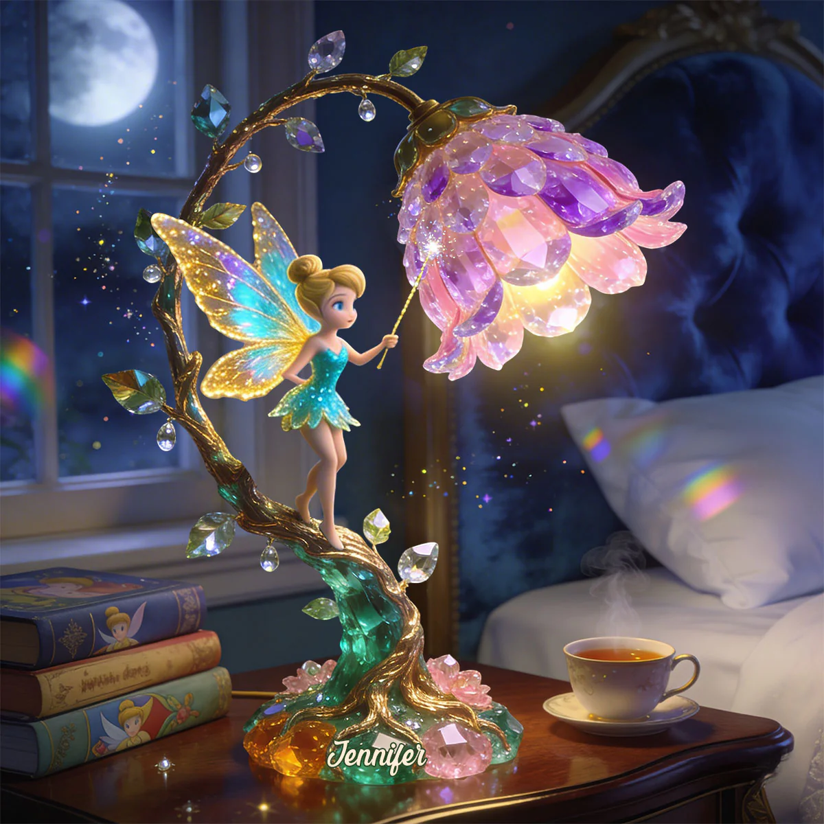DSNY Just Loves Flying Fairy - Personalized Acrylic Light Box - Gift For Fan Movies HH01