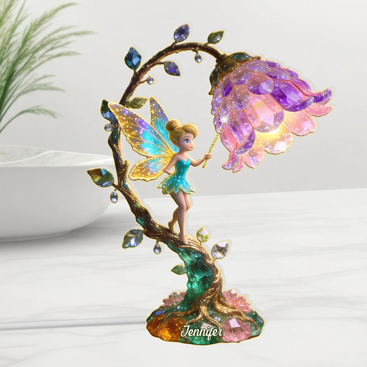 DSNY Just Loves Flying Fairy - Personalized Acrylic Light Box - Gift For Fan Movies HH01 - Image 2