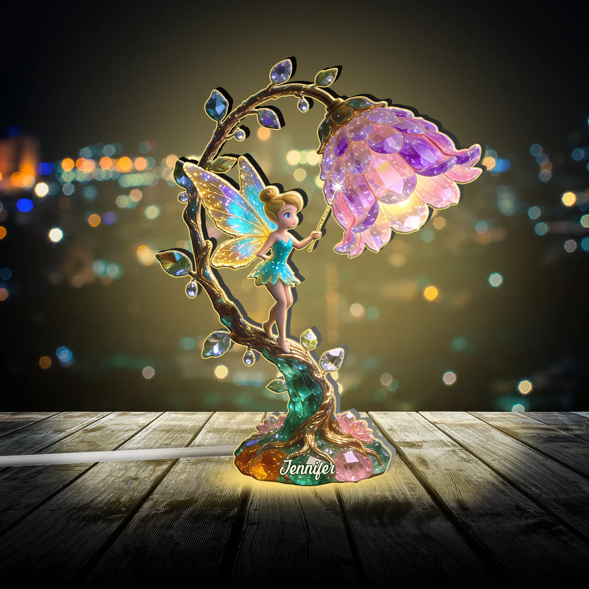 DSNY Just Loves Flying Fairy - Personalized Acrylic Light Box - Gift For Fan Movies HH01 - Image 3