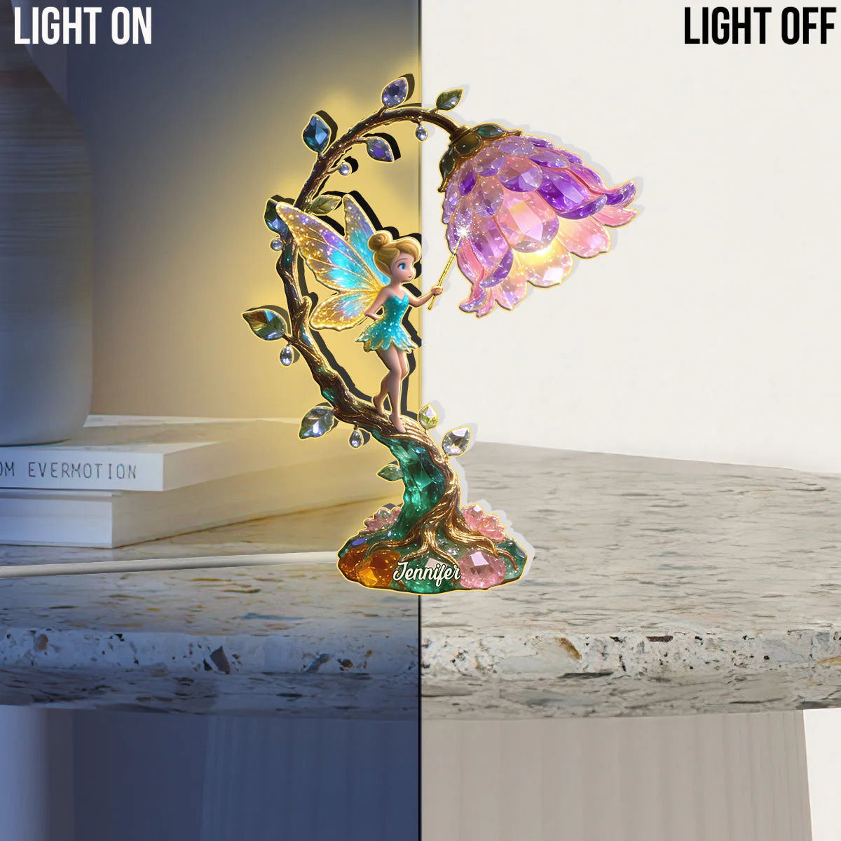 DSNY Just Loves Flying Fairy - Personalized Acrylic Light Box - Gift For Fan Movies HH01 - Image 4