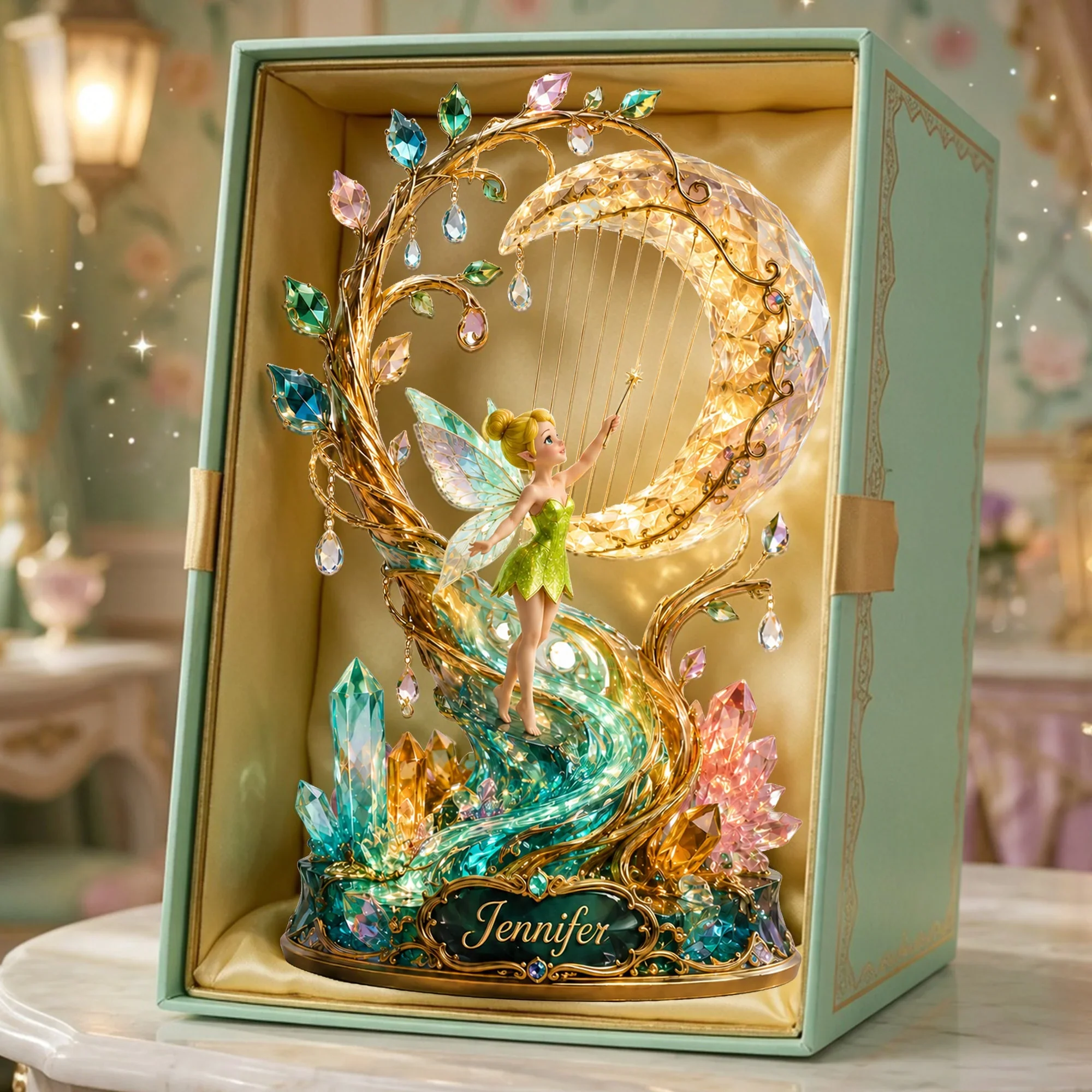 DSNY Just Loves Flying Fairy - Personalized Acrylic Plaque - Gift For Daughter - Image 2
