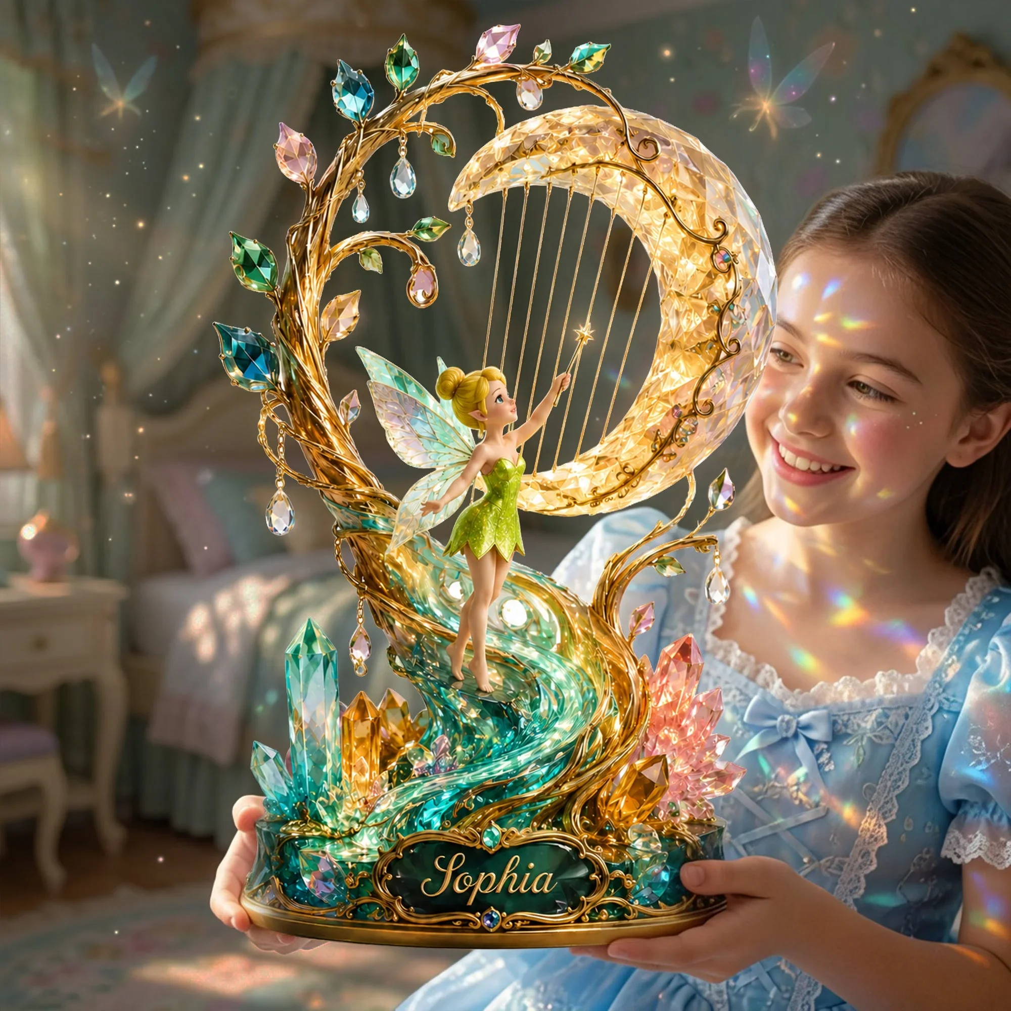 DSNY Just Loves Flying Fairy - Personalized Acrylic Plaque - Gift For Daughter - Image 3