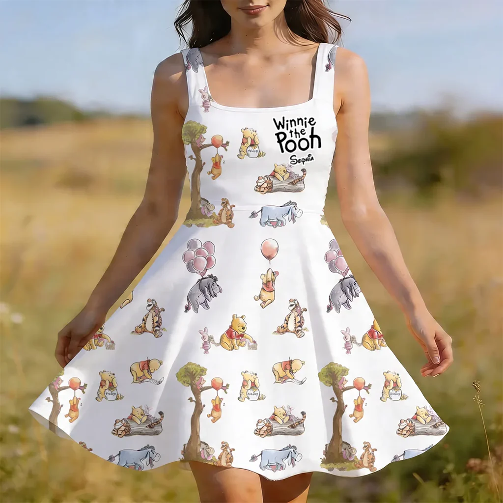 DSNY Just Loves Honey Bear - Celebrate 100th Anniversary - Personalized Skater Dress - Gift For Her, Movie Fans HH01 - Image 2