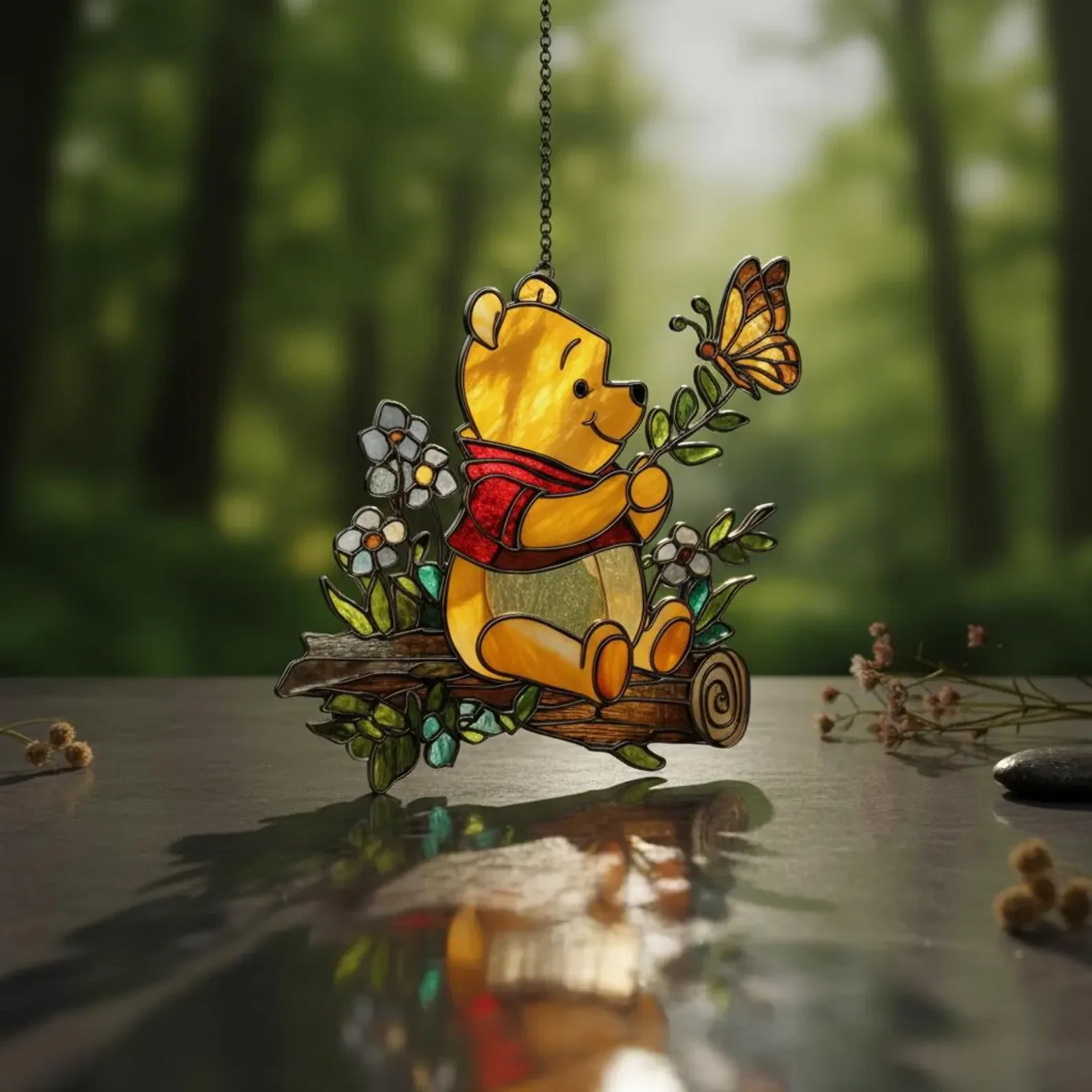 DSNY Just Loves Honey Bear - Personalized Window Hanging Suncatcher Ornament - Image 2