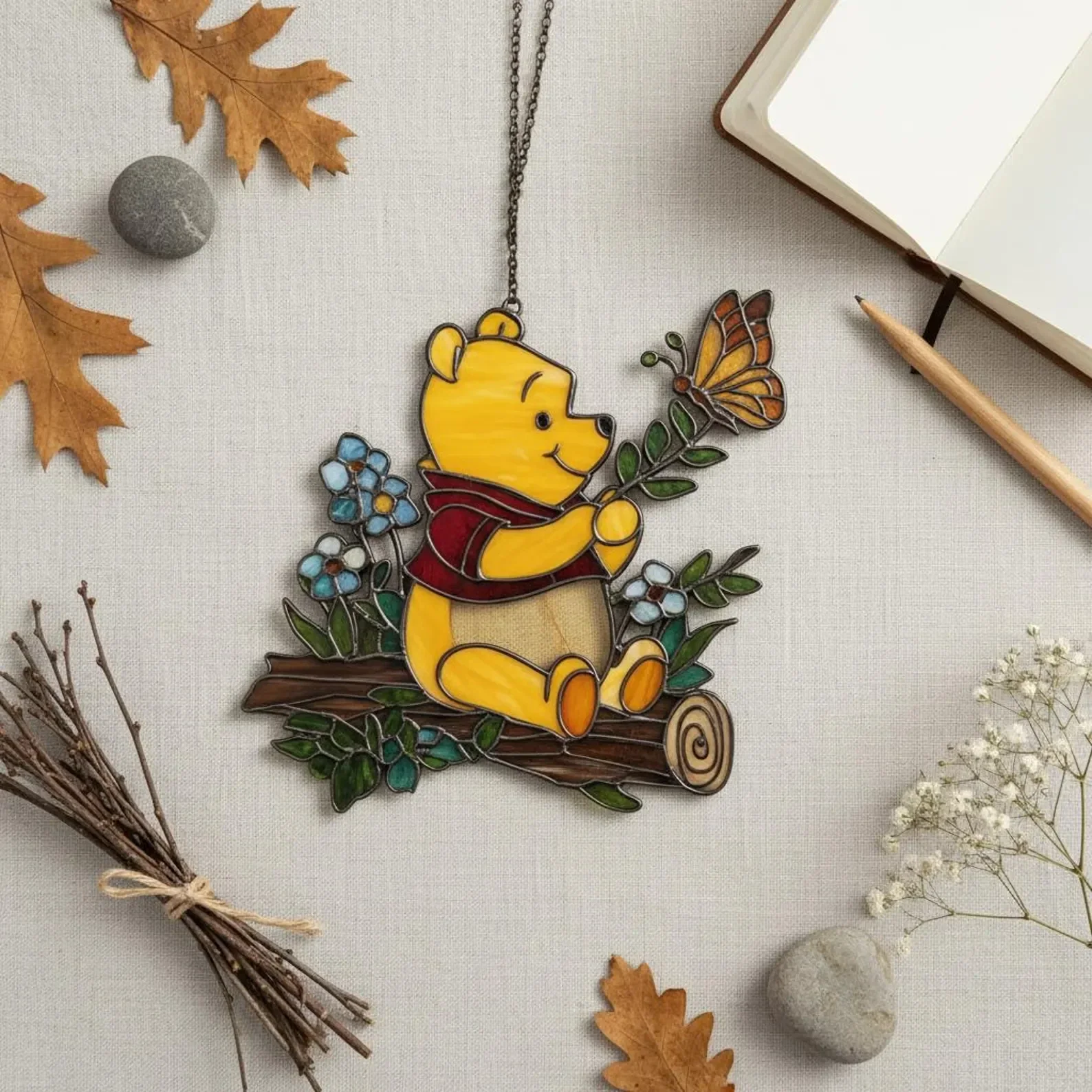 DSNY Just Loves Honey Bear - Personalized Window Hanging Suncatcher Ornament - Image 4