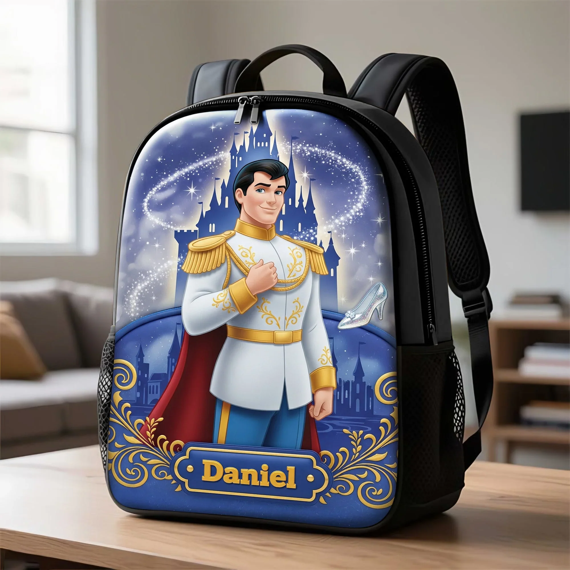 DSNY Just Loves Prince - Personalized Backpack, Lunch Bag, Pencil Case & Water Bottle - Back to School Gift