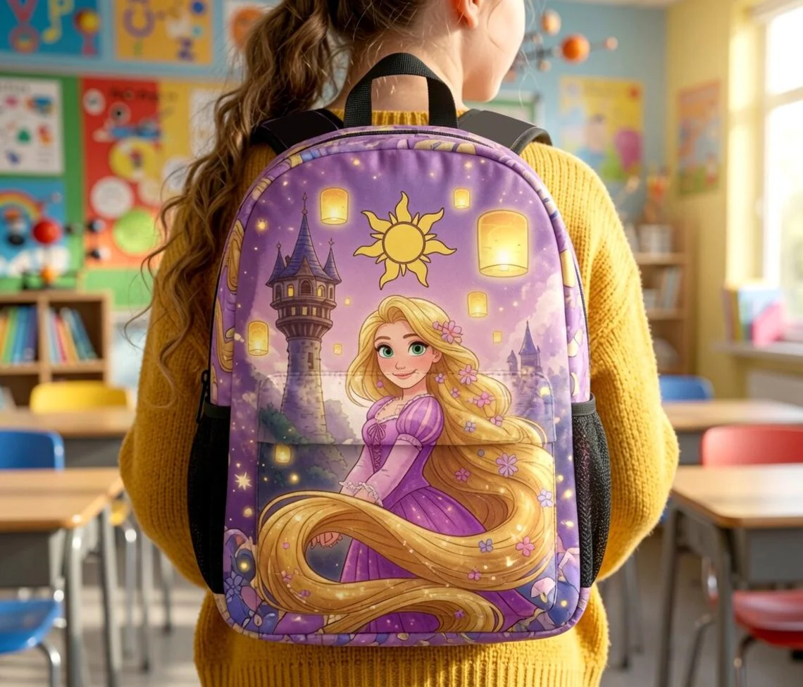 DSNY Just Loves Princess - Personalized Backpack, Lunch Bag, Pencil Case & Water Bottle - Back to School Gifts - Image 2