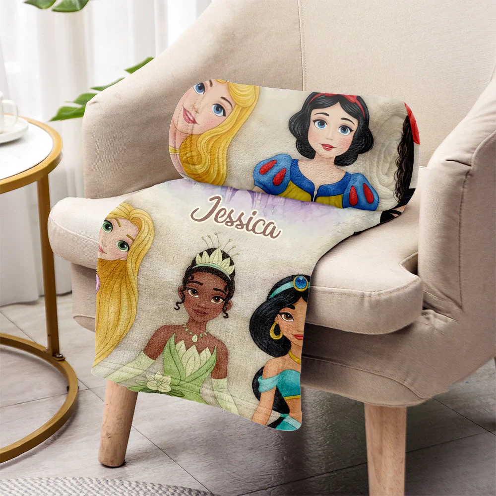DSNY Just Loves Princess - Personalized Blanket - Gift For Kid - Image 3