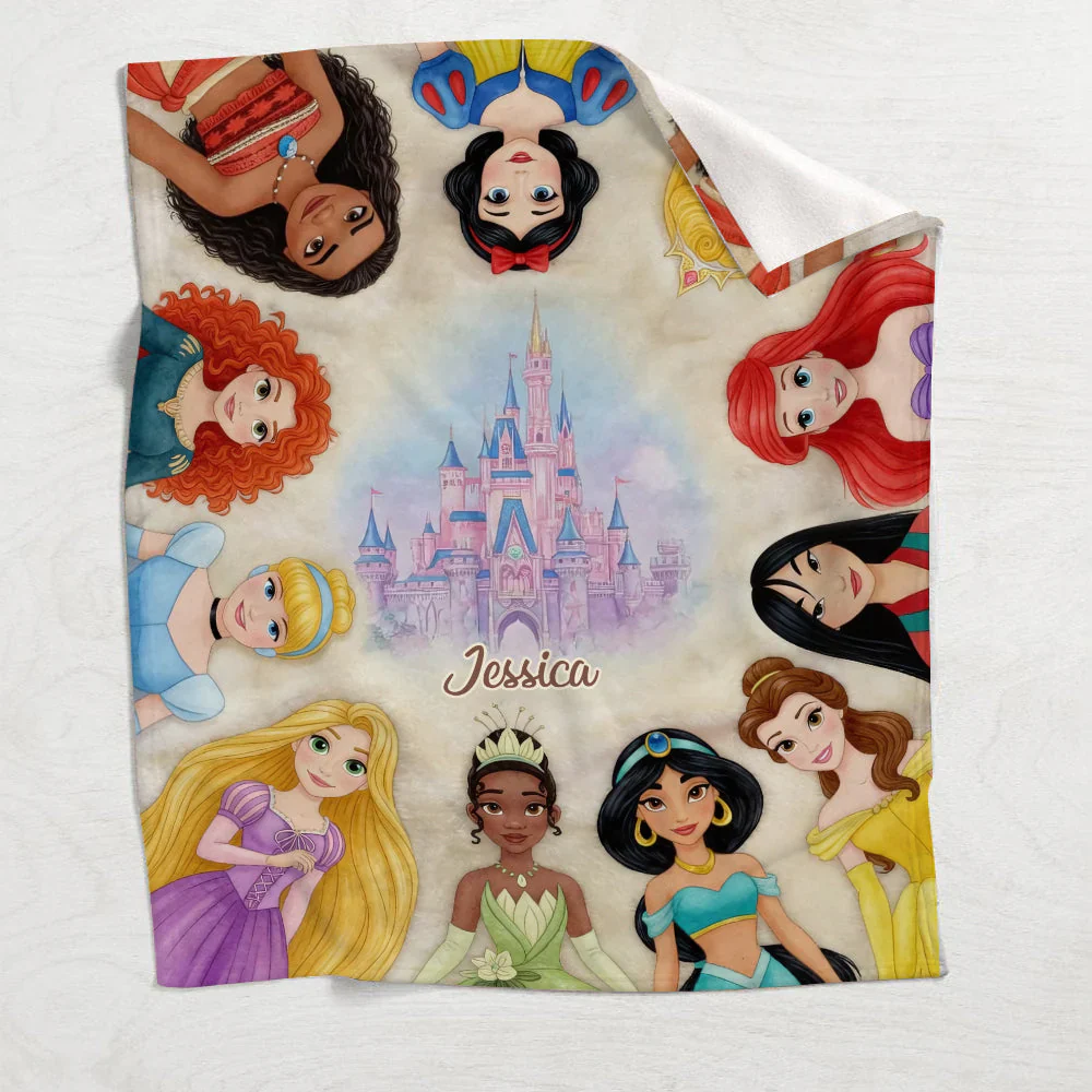 DSNY Just Loves Princess - Personalized Blanket - Gift For Kid - Image 4