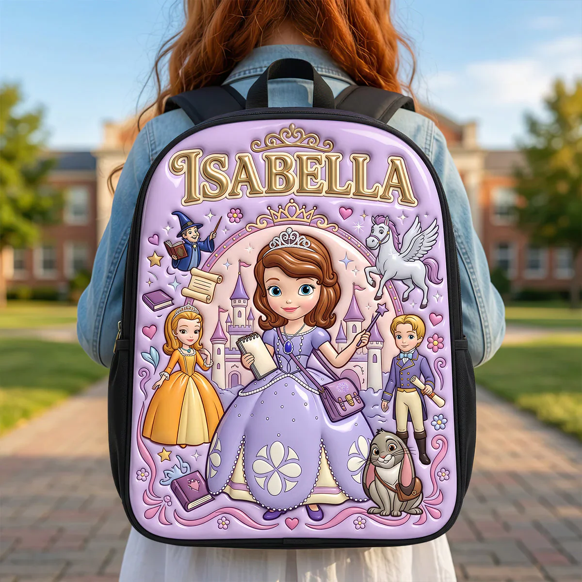 DSNY Little Princess - Personalized Backpack, Lunch Bag, Pencil Case & Water Bottle - Back to School Gift