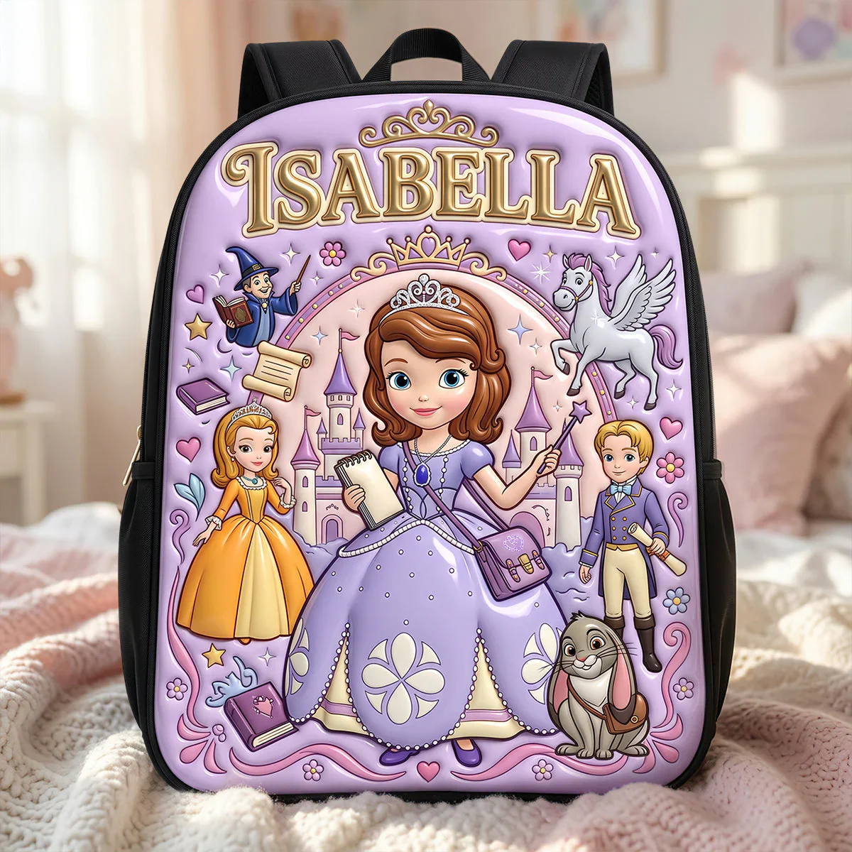 DSNY Little Princess - Personalized Backpack, Lunch Bag, Pencil Case & Water Bottle - Back to School Gift - Image 2