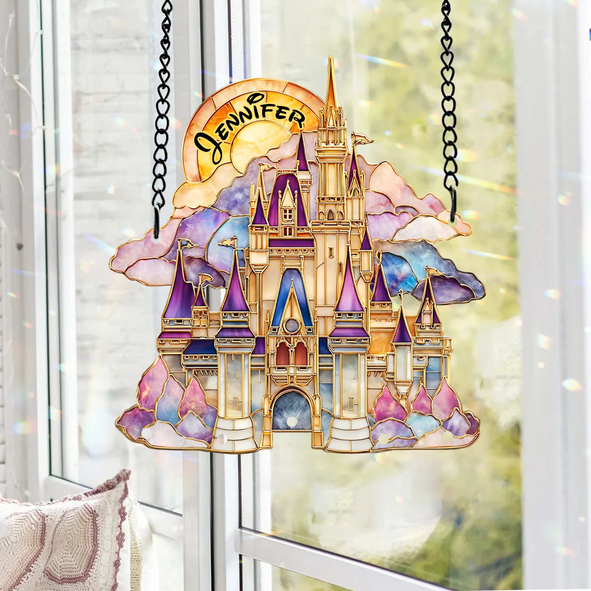 DSNY Magical Castle - Personalized Suncatcher - Gift For Fan HH01