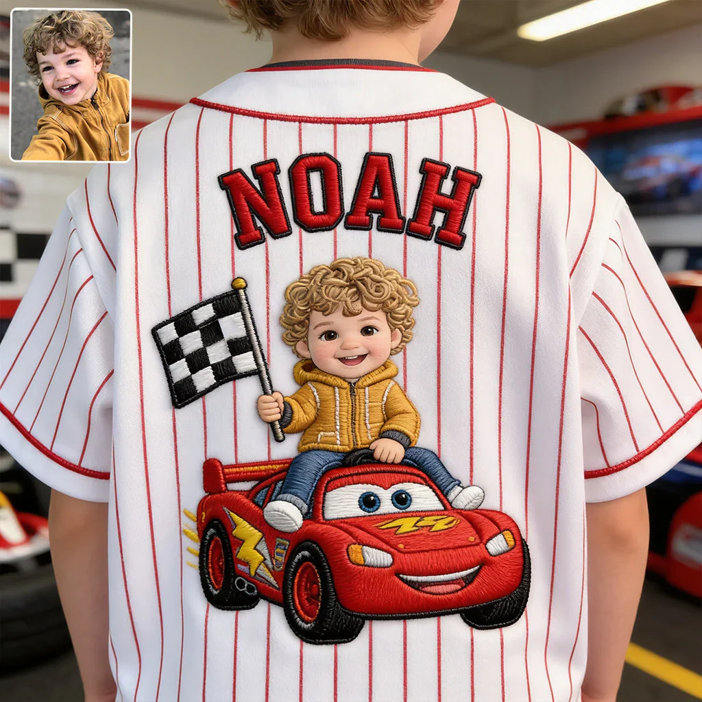 DSNY Racing Crew Custom Photo - Personalized Baseball Jersey - Gift For Kids, Back To School, Movie Fans