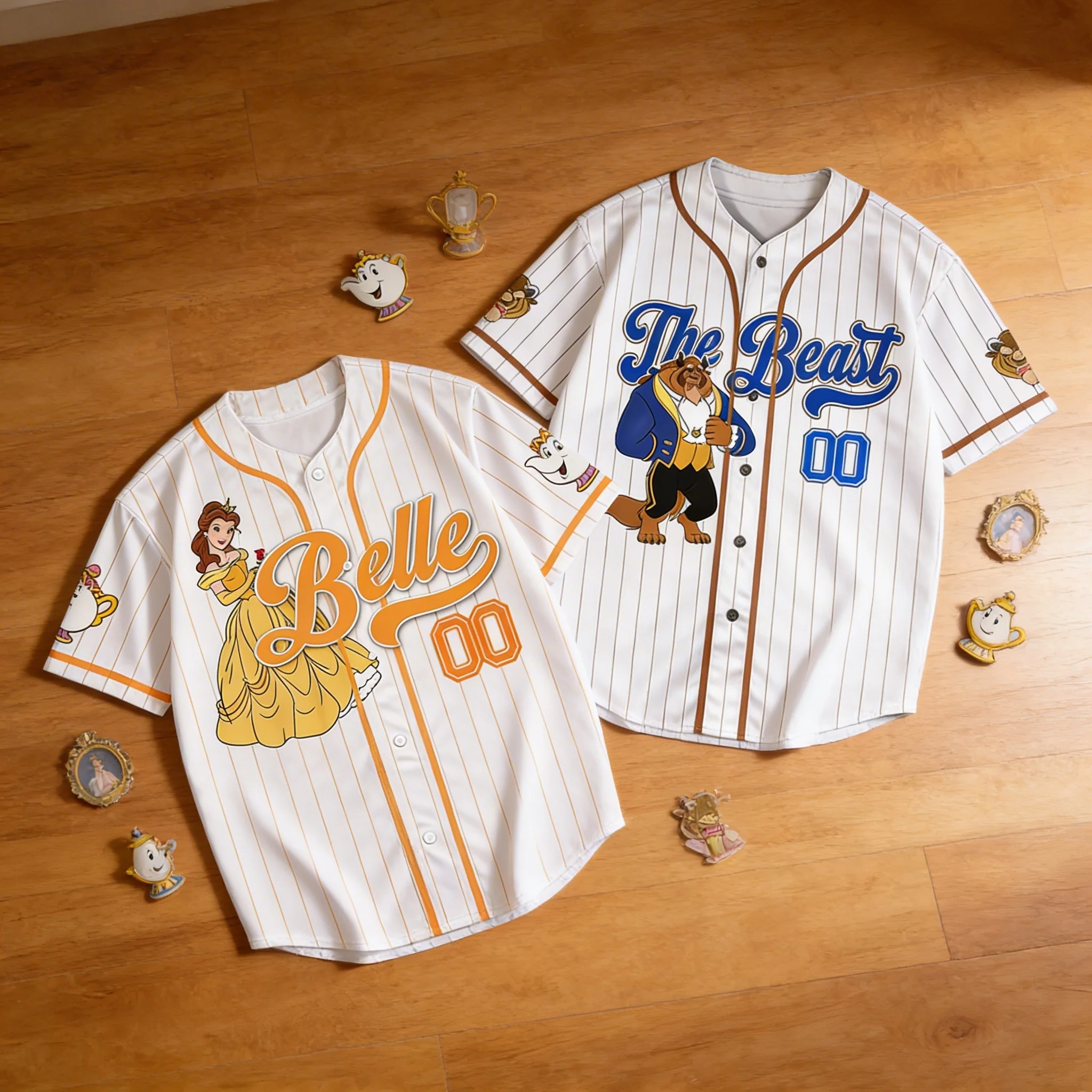 DSNY Tale As Old As Time - Personalized Baseball Jersey - Gift For Movie Fans, Couple HH01 - Image 3