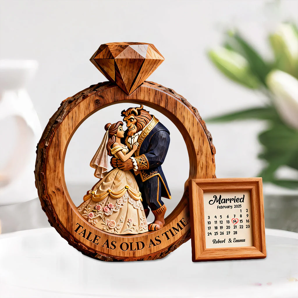 DSNY Tale As Old As Time - Personalized Custom Shaped Acrylic Plaque - Gift For Couples NL122 - Image 3