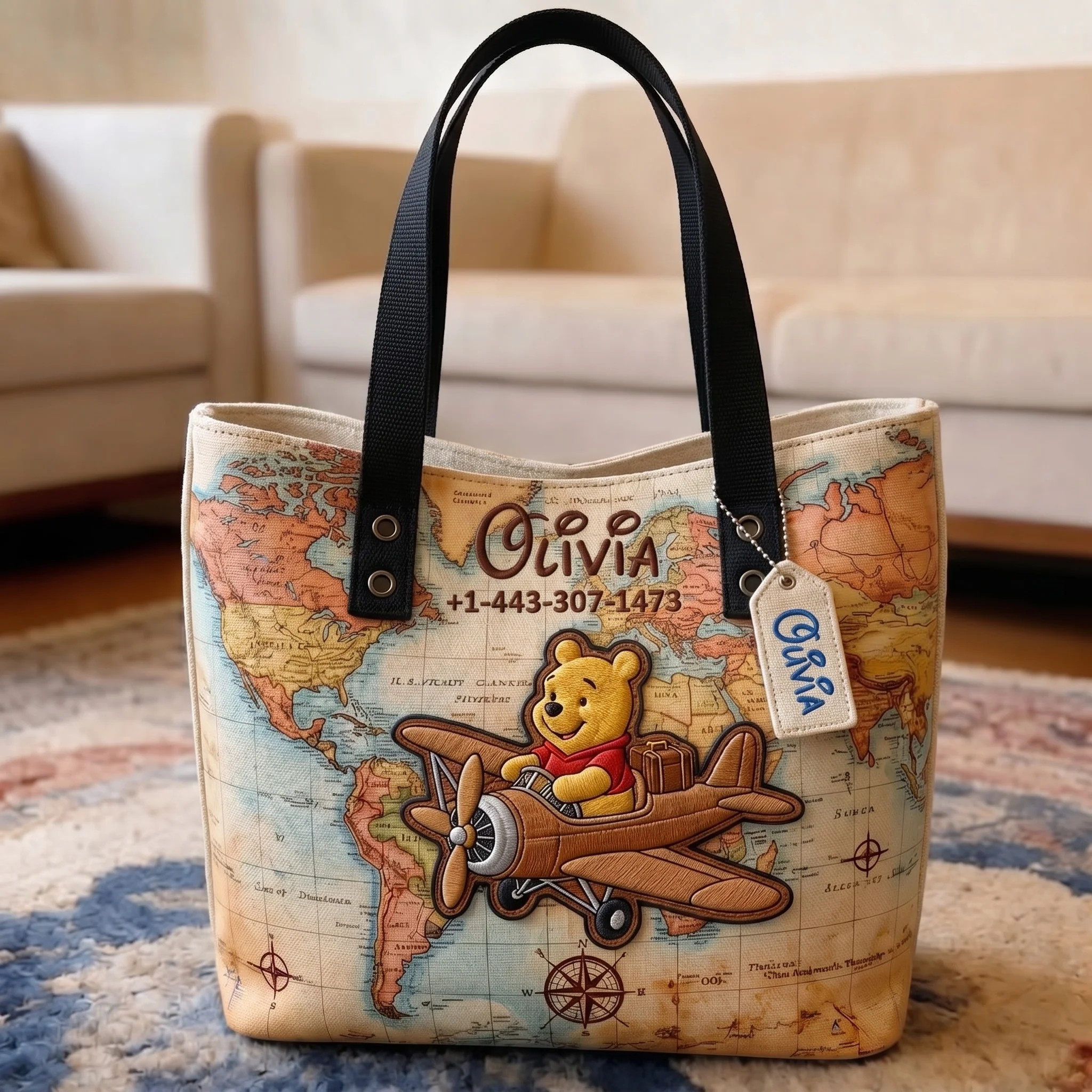 DSNY Traveling With Honey Friend - Personalized Tote Bag - Gift For Movie Fans - Image 3