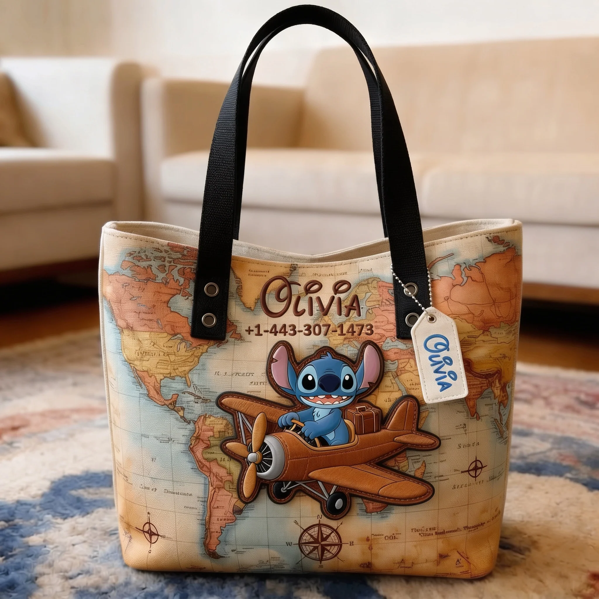 DSNY Traveling With Honey Friend - Personalized Tote Bag - Gift For Movie Fans - Image 4