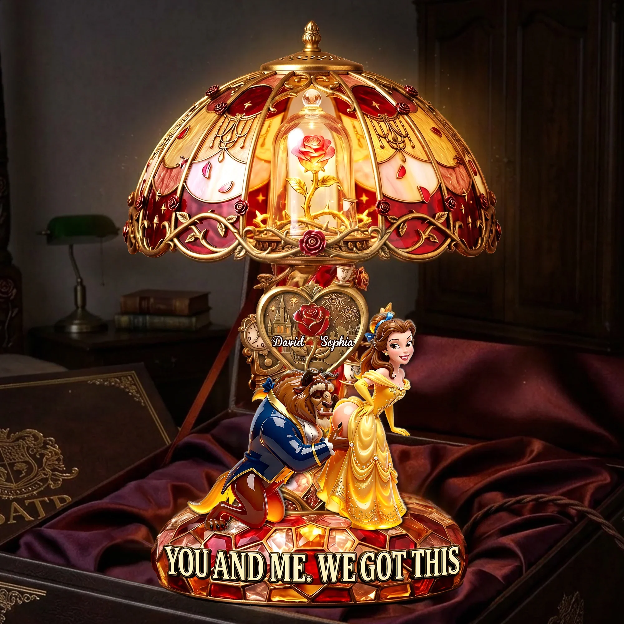 DSNY You And Me We Got This - Personalized Acrylic Light Box - Gift For Couples, Movie Fans